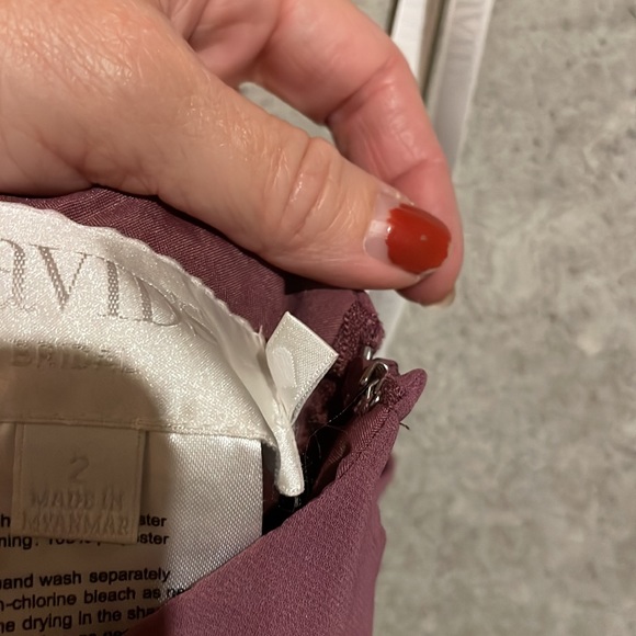 NWT David’s Bridal short spaghetti strap dress Size 2 - Picture 4 of 6